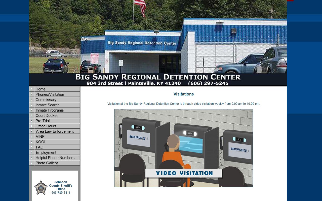 Lawrence County inmate records BSRDC video visitation schedule